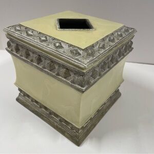 Vintage India Ink Brunswick Faux Stone and Marble Tissue Box Cover